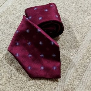 Red Neck Tie with circle pattern